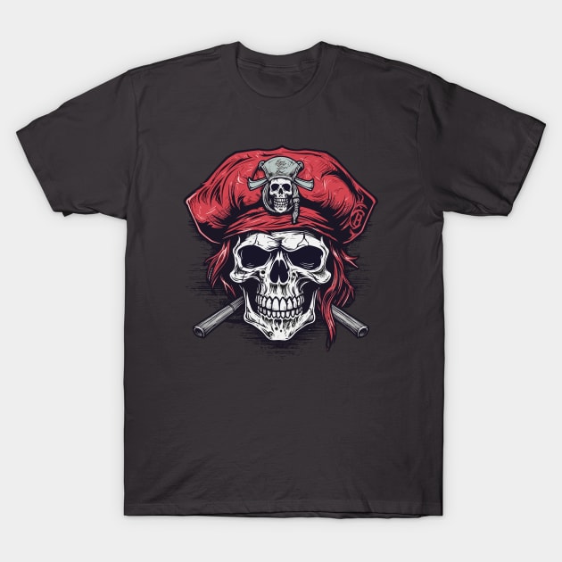 Pirate skull T-Shirt by JORDYGRAPH